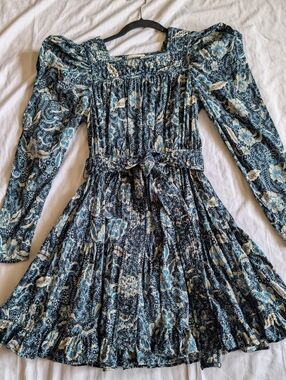 Ulla Johnson Nailah Mini Tie Dress-Midnight Size 0